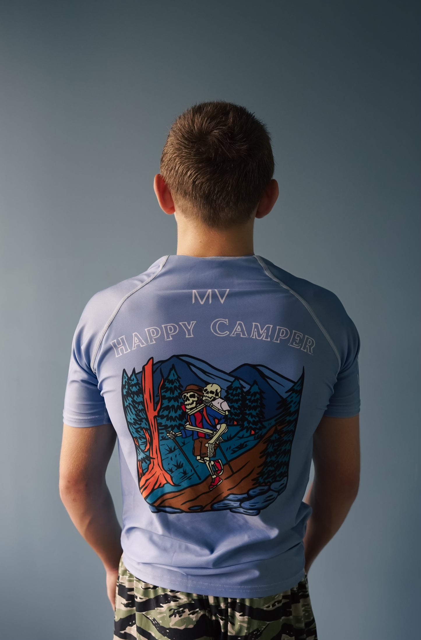 HAPPY CAMPER Rashguard - Baby Blue