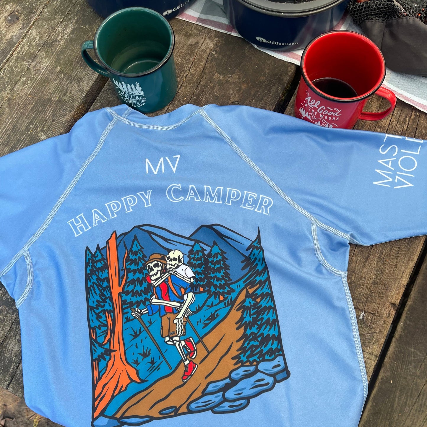 HAPPY CAMPER Rashguard - Baby Blue